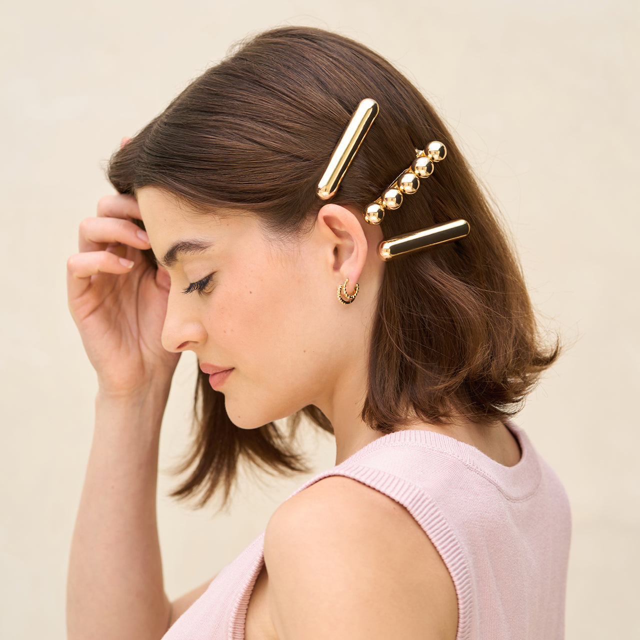 Gold Metal Barrettes - Image 2