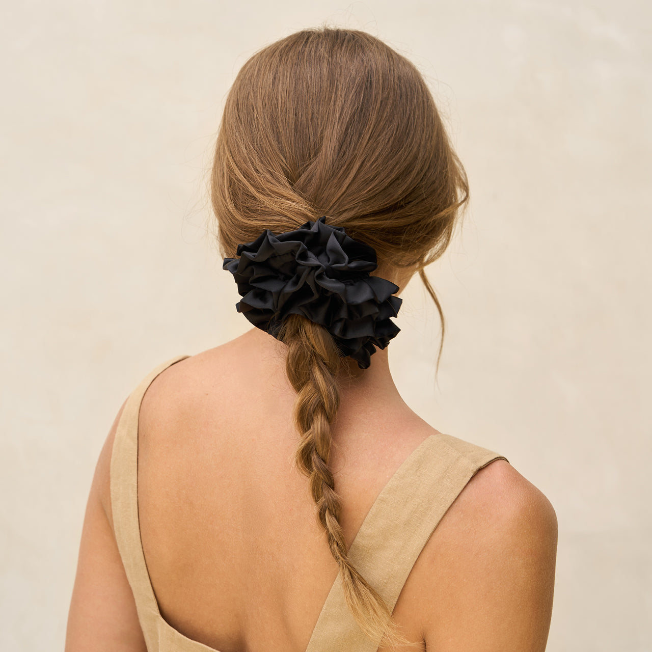 Black Ruffle Scrunchie - Image 4