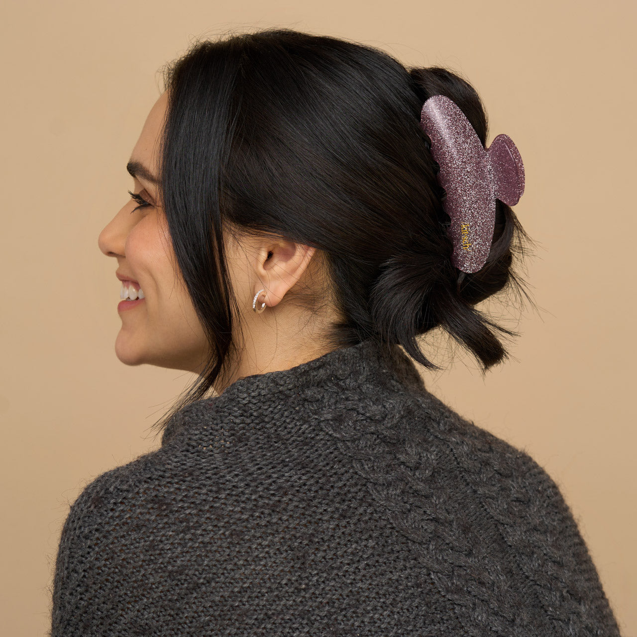 Alternative view of Pink Glitter Claw Clip