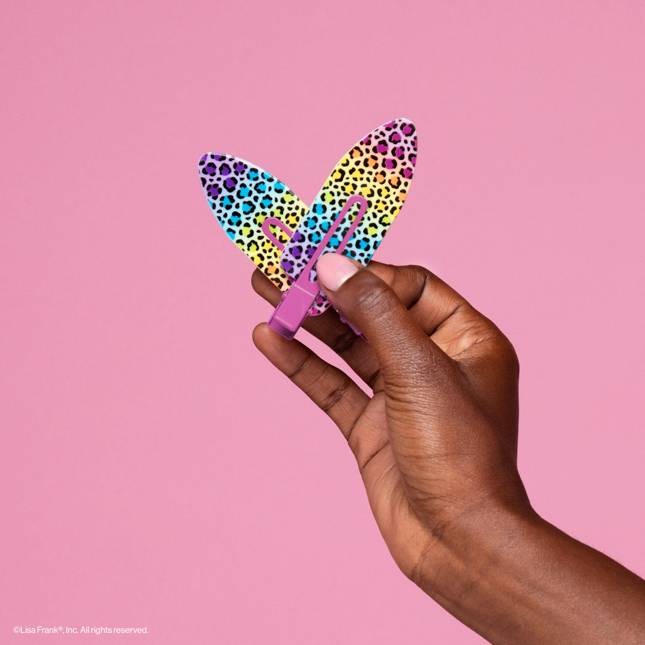 Lisa Frank x Kitsch XL Creaseless Clips in Rainbow Leopard - Image 5