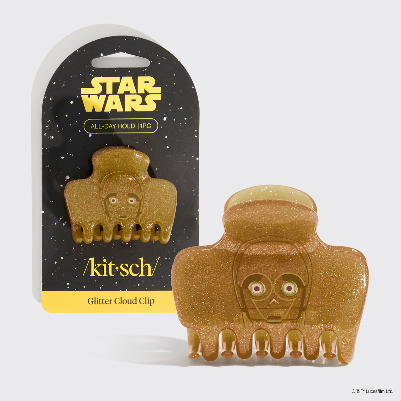 Star Wars & Kitsch Glitter Cloud Clip in C-3PO