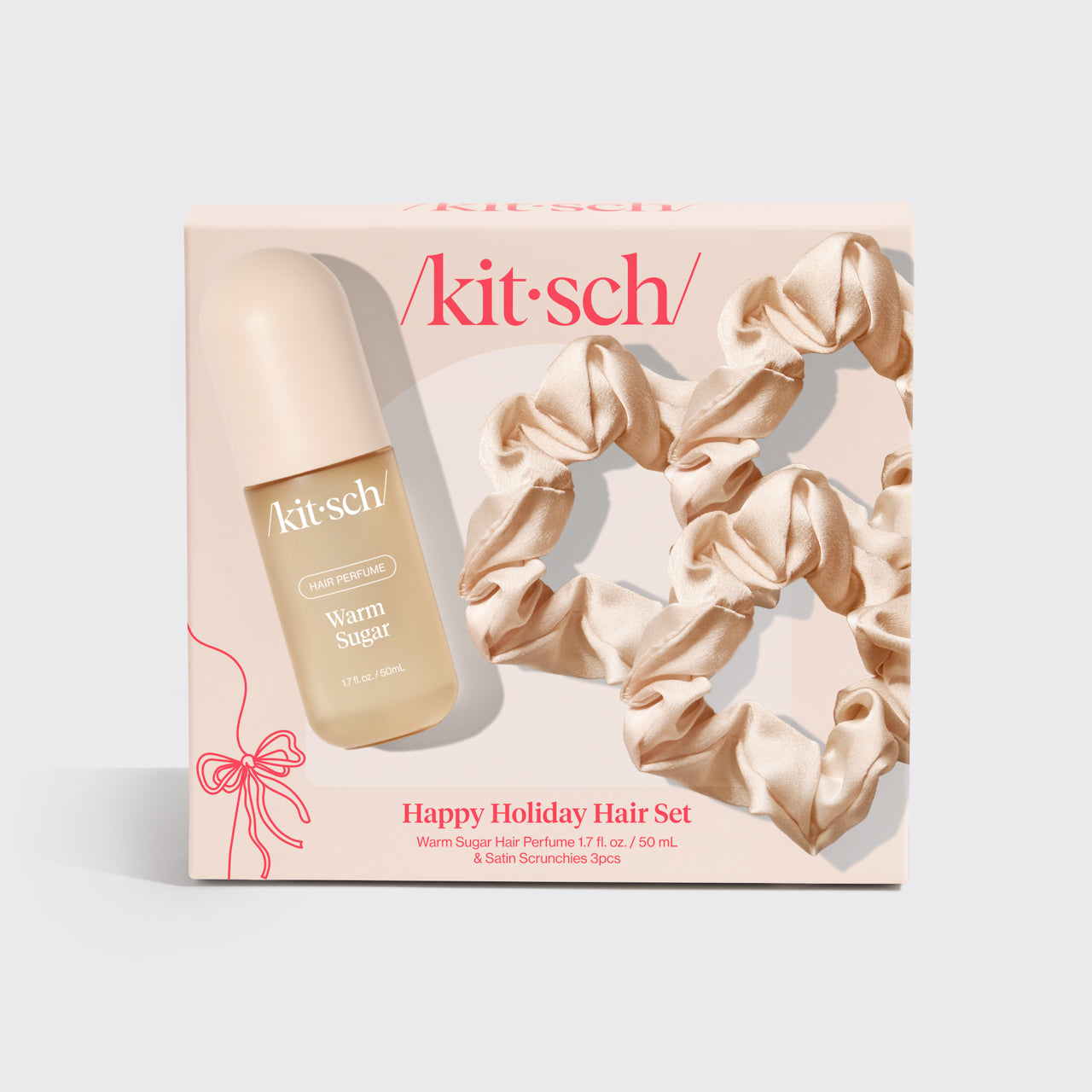 Happy Holiday Hair Set : Warm Sugar Hair Perfume & 3pc Satin Scrunchies - Image 3