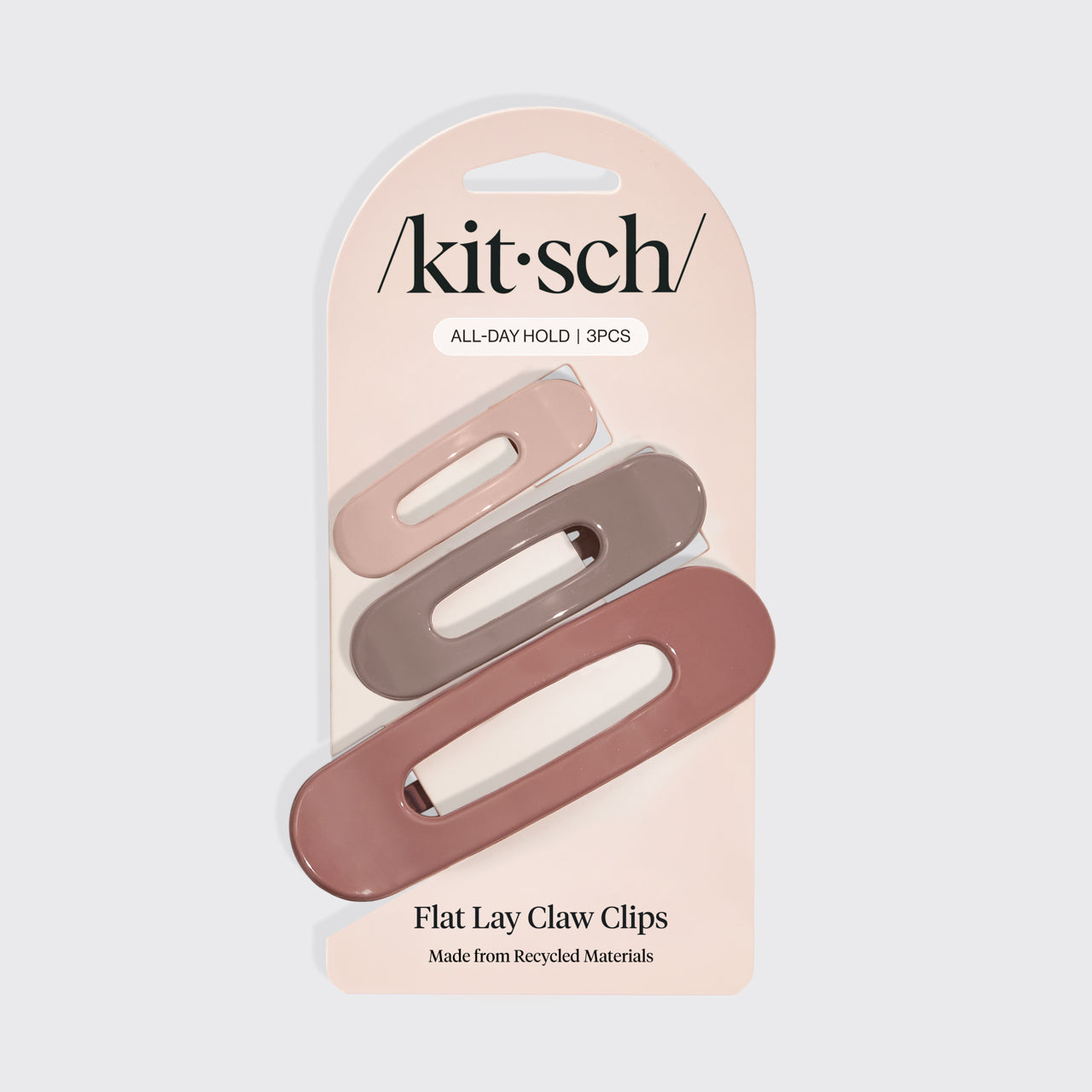 Flat Lay Claw Clip 3pc Flat - Terracotta - Image 3
