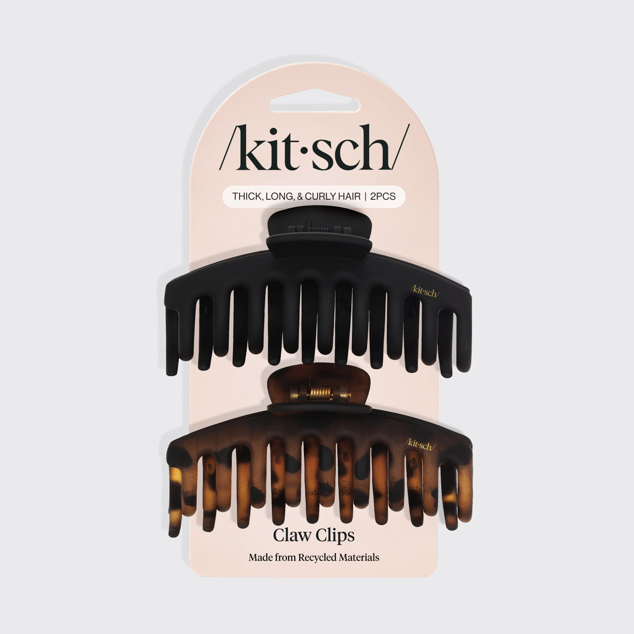 Black & Tort Matte Claw Clips 2pc Set - Oversized - Image 4