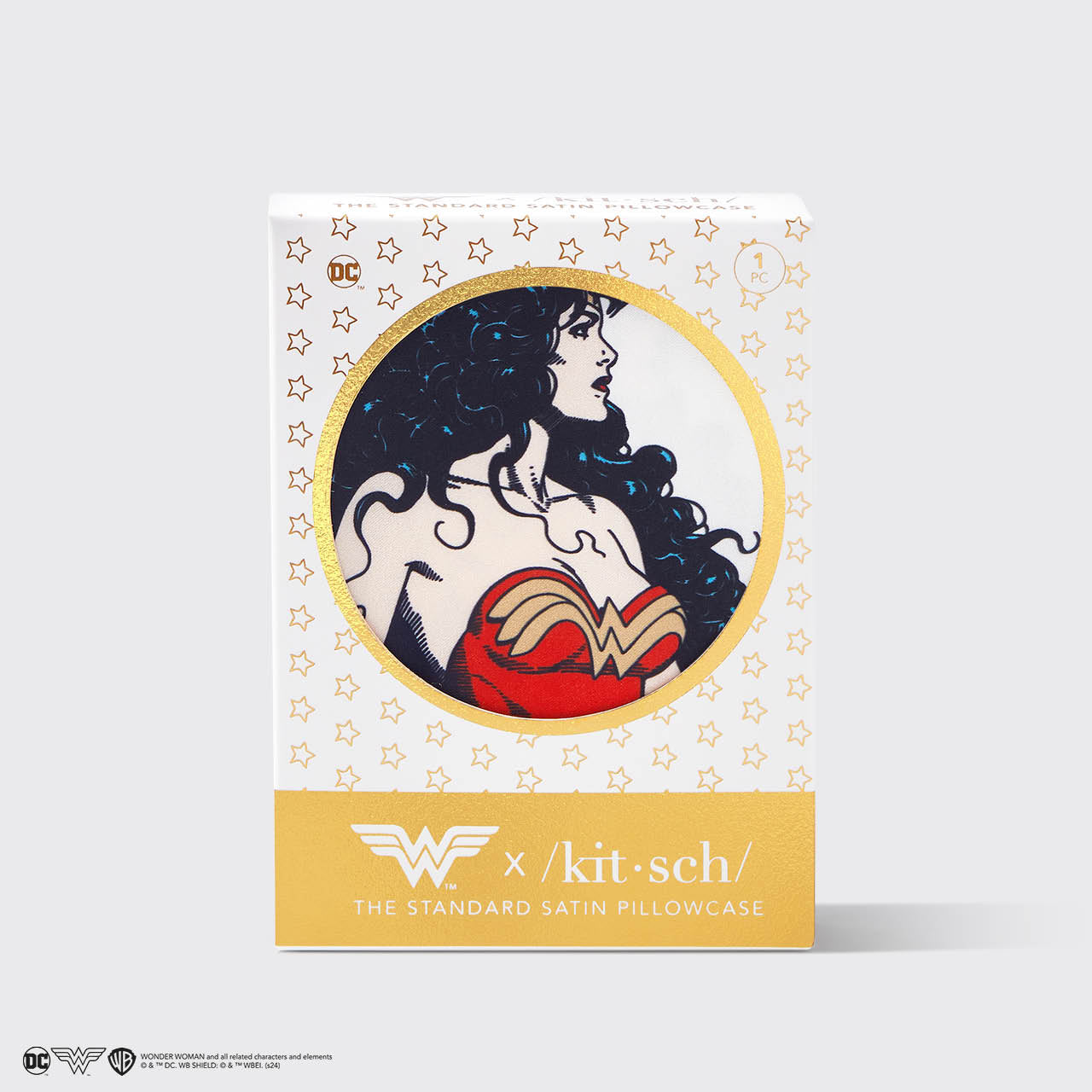 Kitsch x Wonder Woman Satin Pillowcase in Believe in Wonder - Image 3