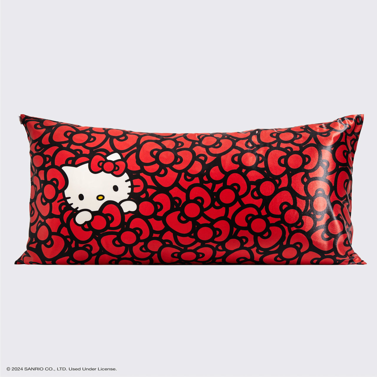 Kitsch x Hello Kitty Satin Pillowcase in Kitty Bathes in a Sea of Bows - King - Image 2