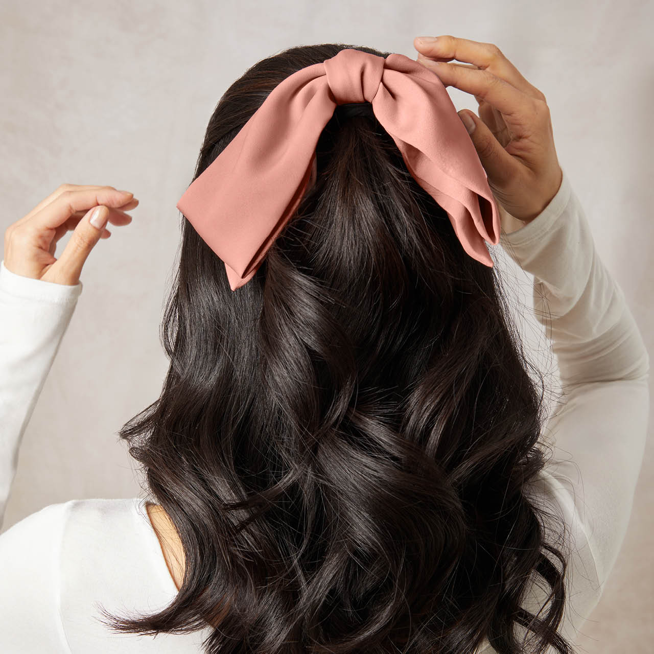 Alternative view of Rosewood Bow Hair Clip