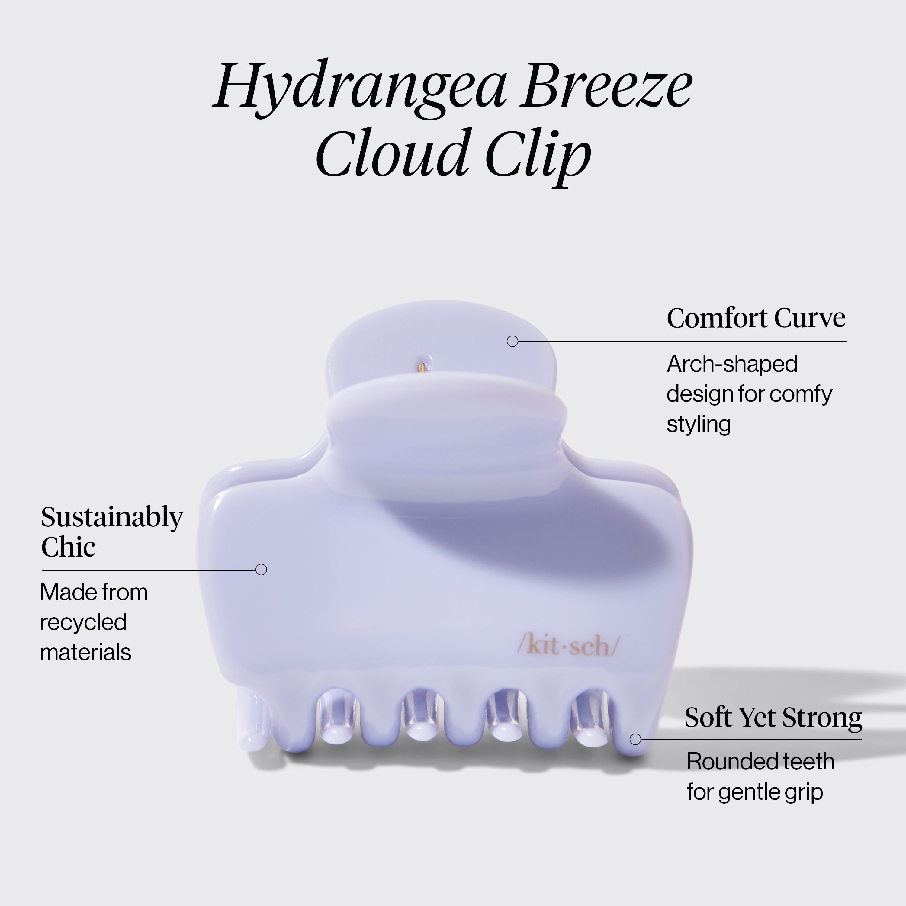 Alternative view of Hydrangea Breeze Cloud Claw Clip - Medium