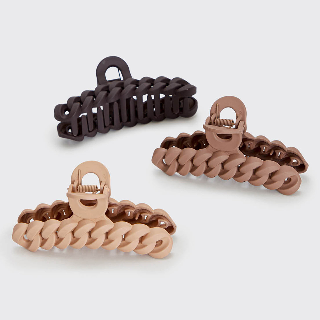Alternative view of Neutral Chain Claw Clips 3pc Set