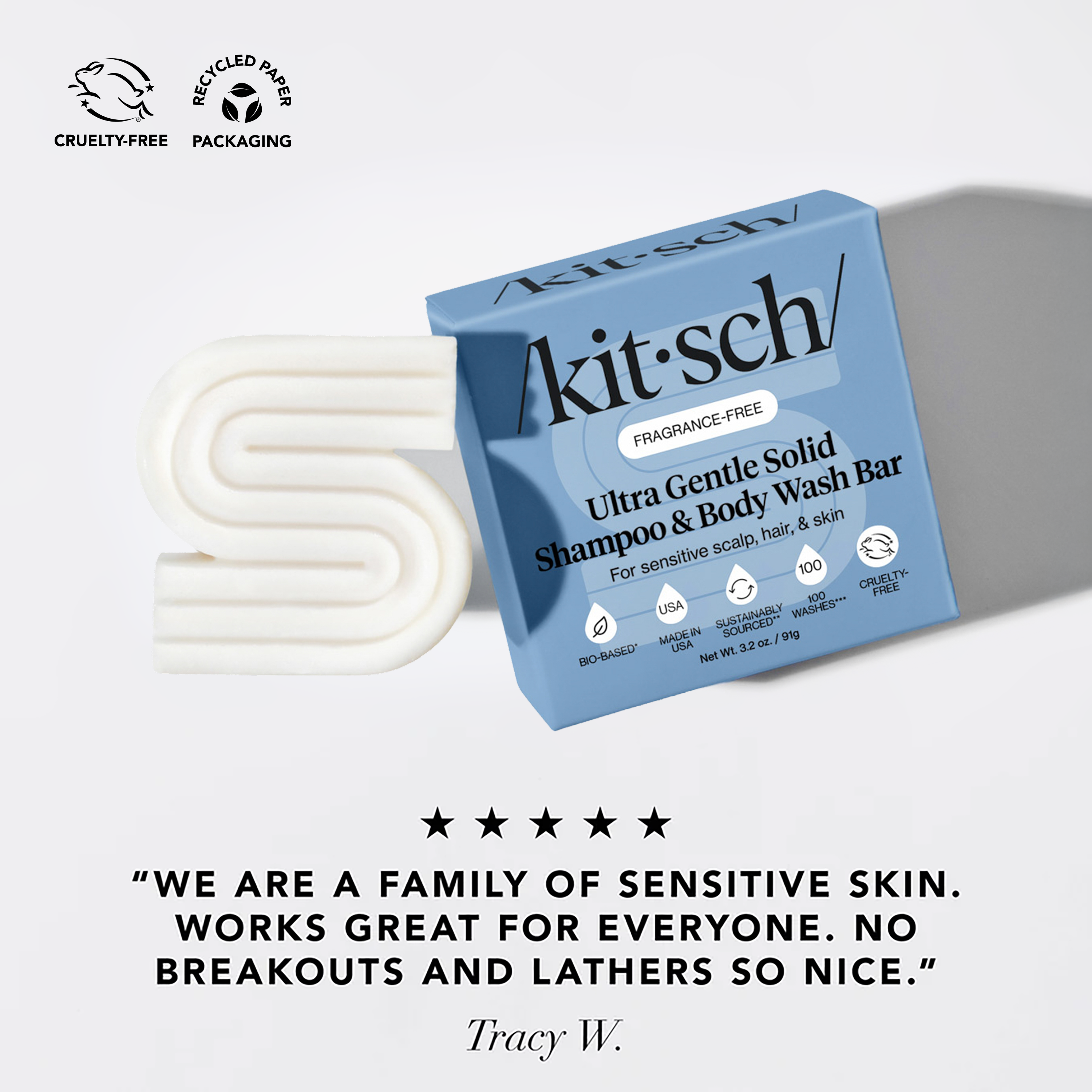 Alternative view of Ultra Sensitive Shampoo & Body Wash Bar Fragrance Free